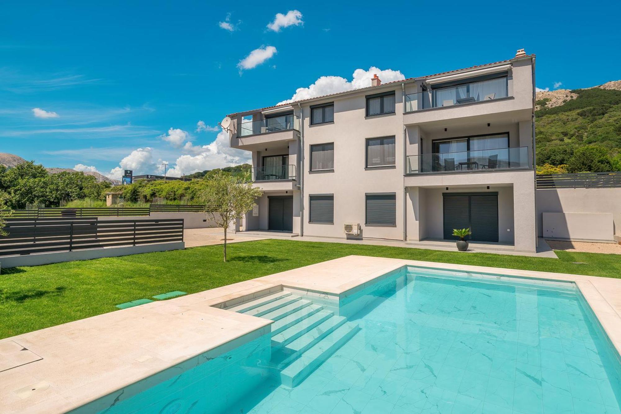 Poolside Apartments Anabella Baška Buitenkant foto